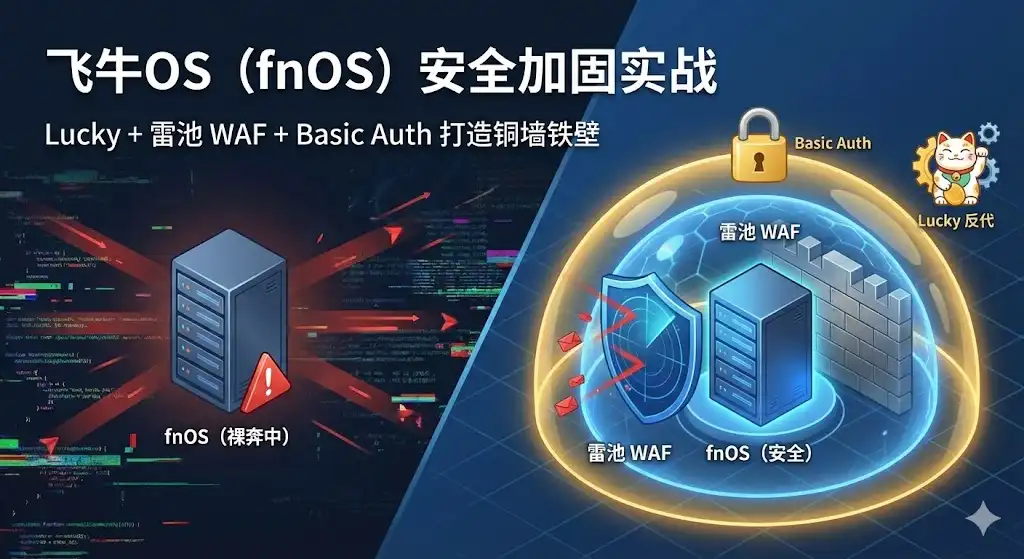 基于飞牛漏洞安全访问Lucky反代&雷池防护